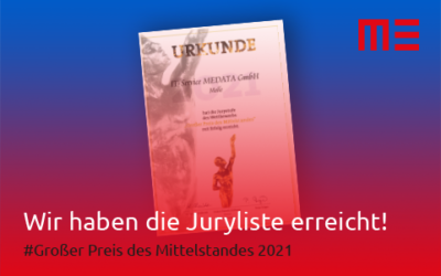 Wir stehen auf der Juryliste 🏆